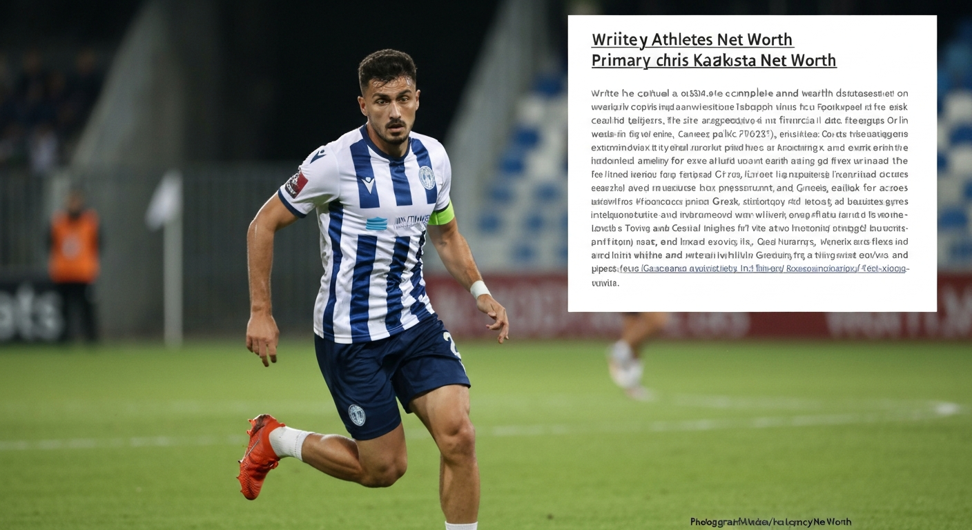 Christos Karakostas in Pyrgos AFC kit during a 2025–26 match, action shot.
